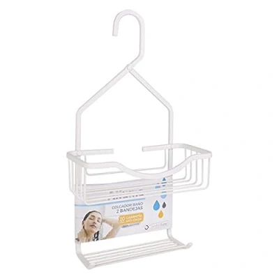 Imagen de Confortime BAÑO 2 BANDEJAS S2205787 Colgador para la Ducha Aluminio, 27.8 x 11.6 49 cm, Multicolor