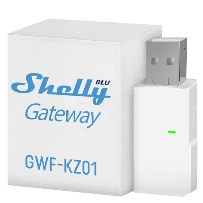 Imagen de Shelly BLU Gateway, Pasarela WiFi Bluetooth En Un Dongle USB A, Automatización Del Hogar, Compatible con Alexa &amp; Google Home, Aplicación iOS Android, No Hub Requerido, Inalámbrico