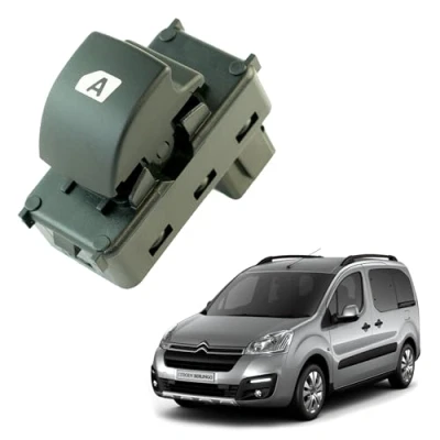 Imagen de STARKIT PERFORMANCE Boton elevalunas compatible para Berlingo 2 y Partner (2008 2018) interruptor delantero izquierdo o derecho (conductor pasajero) 6490HQ