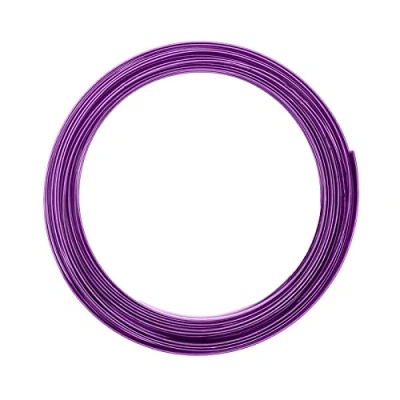 Imagen de Vaessen Creative Alu Deco Alambre Plano para Manualidades, Morado (Lavender), 5 x 1 mm (5 m)