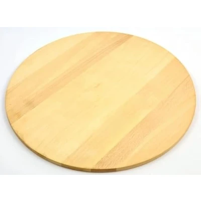Imagen de Tabla de pizza redonda madera circular para cortar maciza 45 cm