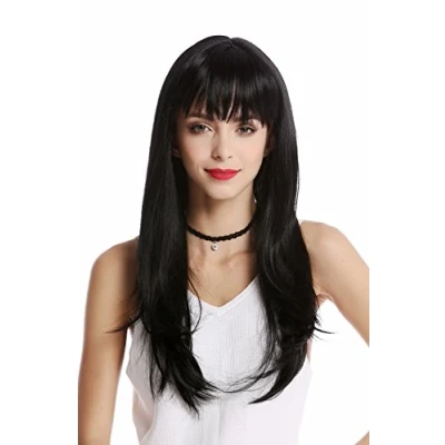 Imagen de WIG ME UP GF W2274 1 Peluca mujer larga lisa flequillo atractivo color negro oscuro