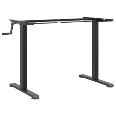 Imagen de vidaXL Marco de Escritorio Pie, Estructura Mesa, Patas Ajustables, Base para Oficina, Acero Negro