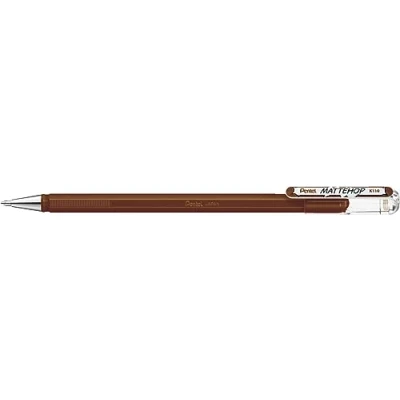 Imagen de Pentel Mattehop Juego de 12 bolígrafos gel (1,0 mm), color marrón