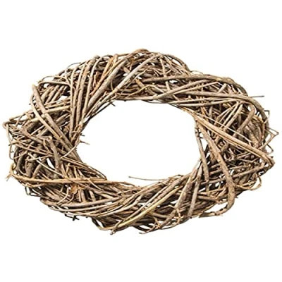 Imagen de Rayher Corona de madera para decoración, al natural, 30 cm ø, 5 alto, estilo rústico, 65235000