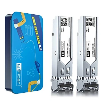 Imagen de 2 pack, 1000BASE SX SFP Transceptor, a LC, 1.25G Multimode módulo Compatible con Cisco GLC MM/GLC MMD, MA 1GB SX, Ubiquiti UniFi UF MM 1G, Mikrotik S 85DLC05D, Netgear AGM731F...