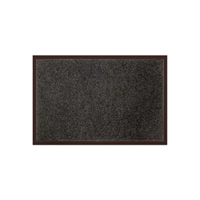 Imagen de Acomoda Textil Felpudo Atrapapolvo de Entrada, Alfombra Rectangular Goma Resistente y Antideslizante. Alfombrilla Acolchada Fácil Limpieza Ideal para Interior Exterior. (Gris, 80x120 cm)