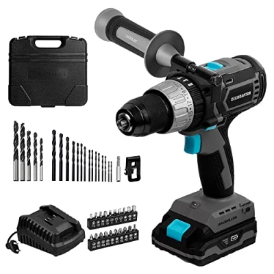 Imagen de Cecotec Taladro Atornillador, Perforador y Percutor de Batería CecoRaptor Perfect ImpactDrill 2020 Brushless Ultra. 20 V 2000 mAh, Velocidad rpm, Ratio Impacto 30000 bpm