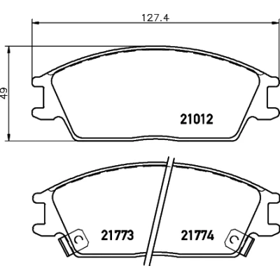 Imagen de HELLA 8DB 355 006 271 Juego de pastillas freno con avisador acústico desgaste HYUNDAI: Getz, Accent 2, I Berlina