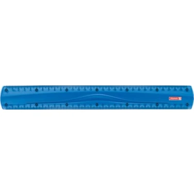 Imagen de Brunnen Colour Code 104973033 Regla para el colegio y Oficina, 30 cm, con mango hueco, zurdos rechthänder) Azul/azur