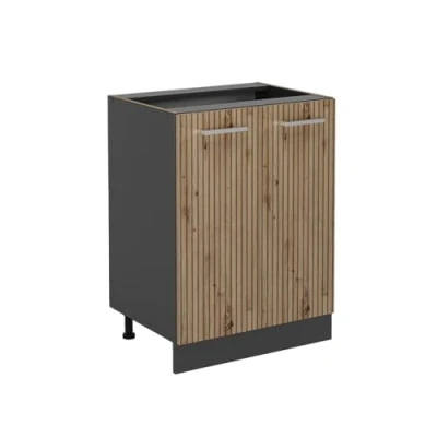 Imagen de Vicco Mueble bajo de Cocina R Line, Roble Artesanal/Antracita, 60 cm sin encimera