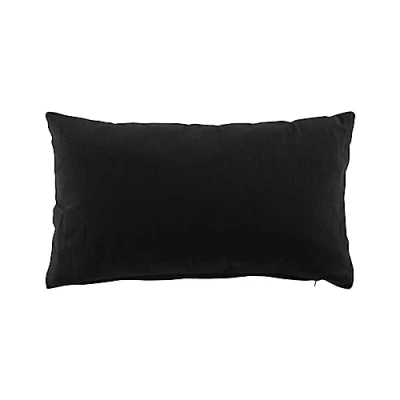 Imagen de Douceur d&#039;Intérieur Twily Cojín, con Funda extraíble, 30 x 50 cm, Negro, algodón y poliéster Reciclado