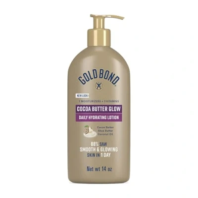 Imagen de Gold Bond Ultimate Radiance Renewal, loción de 14 onzas con aceite coco, manteca karité, cacao
