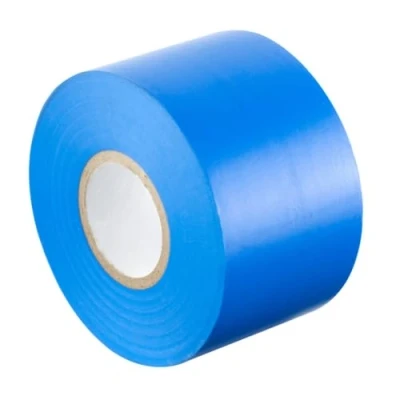 Imagen de Gocableties Cinta aislante azul de 50 mm x 33 m para instalaciones eléctricas Autoadhesiva y resistente, ancha proteger, agrupar reparar cables 1 rollo