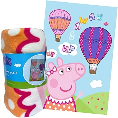 Imagen de Peppa Pig Manta Polar de poliéster para niños 100 x 140