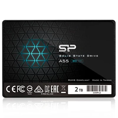 Imagen de Silicon Power SSD 2TB 3D NAND A55 SLC Cache Performance Boost 2.5&quot; SATA III 7mm (0.28&quot;) Unidad Interna de Estado sólido
