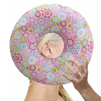 Imagen de Aicharynic piercing de almohada con agujero, para el oído, contra dolor donut, cojín cervical dormir lado, oreja, donut