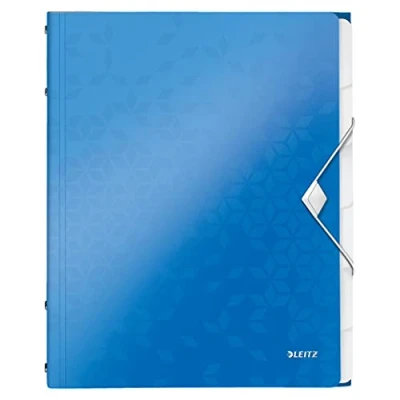 Imagen de LEITZ 46330036 Carpeta clasificador WOW PP 6 separadores DIN A4 color azul metalizado
