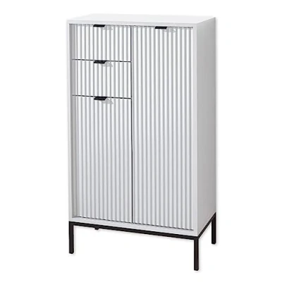 Imagen de Stella Trading Lucera Cómoda para baño, Color Blanco Mate, Madera de ingeniería Metal Plástico, Kommode
