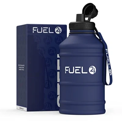 Imagen de Fuel24 Jarra de acero inoxidable botella agua 1.3 o 2.2 litros Extra fuerte, libre BPA, L, metal Opciones color