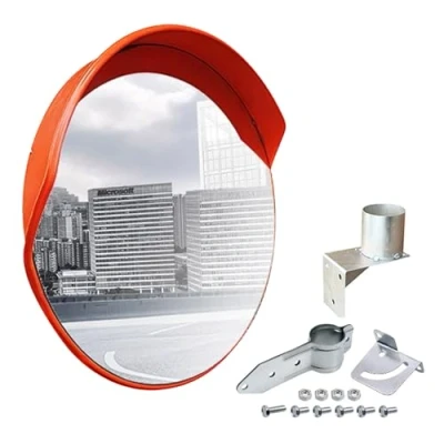 Imagen de DYUNCZ Espejo Convexo con Soporte de Montaje en Pared, Garaje, Entrada Rojo, Punto Ciego for Entrada, Espejos Convexos, Entradas, Tiendas y Oficinas(45cm/18&quot;)