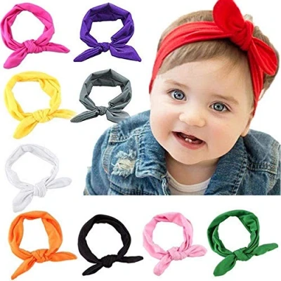 Imagen de 10 Piezas Diademas Bebé Niña,Bowknot Flores Cintas de Pelo Cabeza Elástica Turbante para Niñas Venda Bebe Accesorio El Recien Nacida