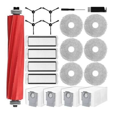 Imagen de Liveryde Piezas de Repuesto Compatibles con Roborock Qrevo Robot Aspirador Accesorios, 1 Cepillo Principal, 4 Cepillos Laterales, Filtros Hepa, 6 Trapos, Bolsas Polvo