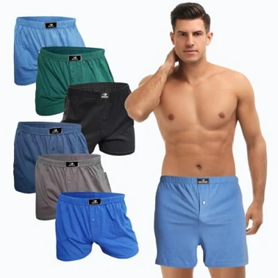 Imagen de SGS Pack de 6 o 10 Calzoncillos bóxer algodón para Hombre, Hombres Que aprecian los Pantalones cómodos y Holgados. Ropa Interior Primera Calidad como Hombre