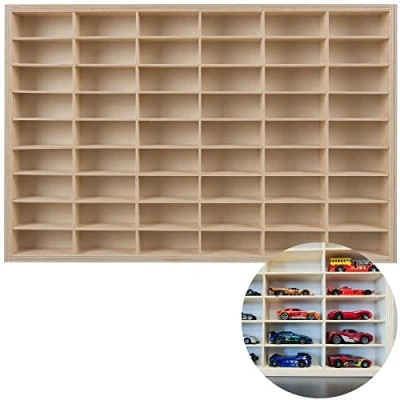 Imagen de Kruzzel 21997 vitrine de collection en bois 54 compartiments