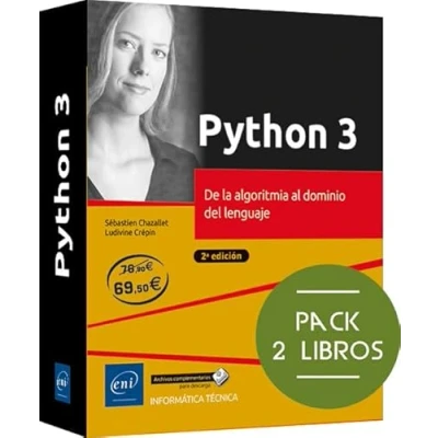 Imagen de Python 3: Pack de 2 libros: la algoritmia al dominio del lenguaje (2ª edición) (Pack Recursos Informáticos)