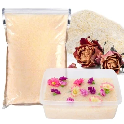 Imagen de 2.25 kg Gel de silicato con cristales secos para flores, contenedor secado, desecante secar las reutilizable, indicador color finos desecantes