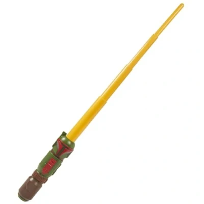 Imagen de Star Wars Lightsaber Squad Boba Fett Extendable Yellow Role Play, Pretend Play The Mandalorian Toy, Kids Ages 4 and Up