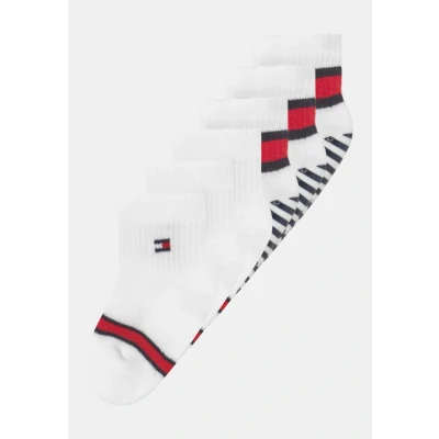 Imagen de Tommy Hilfiger BABY FLAG 6 PACK Unisex Calcetines para niños, Talla: 15 18, White