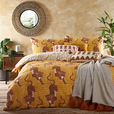 Imagen de furn. Juego de Funda edredón Tibetano, tamaño King, Color Mostaza