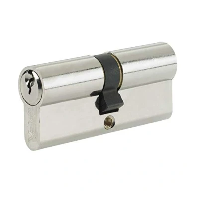 Imagen de YALE P ED4045 SNP Cilindro Doble Euro Incluido, 3 Llaves, Seguridad estándar, Embalaje Visi, Apto para Todo Tipo de Puertas, Acabado en níquel, 40:10:45 (95 mm)
