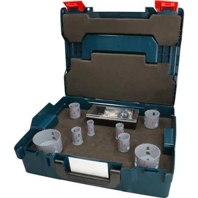 Imagen de Bosch 11 x Pro Multi Material Power Change Plus Juego de sierras perforadoras L Boxx (para madera blanda, paneles yeso, diámetro 22, 25, 30, 35, 40, 51, 68, 83 mm, accesorios profesionales)