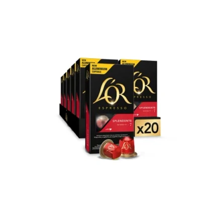 Imagen de L&#039;OR Espresso Cápsulas de Café Splendente Intensidad 7 200 Compatibles Nespresso (R)* Amazon Exclusive