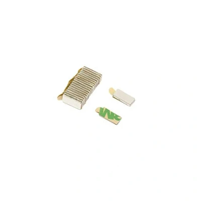 Imagen de Magnetastico 20 Piezas Imanes autoadhesivos potentes neodimio N52 rectángulo 10x5x1 mm Fuertes Adhesivos con Cinta Adhesiva película Adhesiva, iman Adhesivo, Autoadhesivo