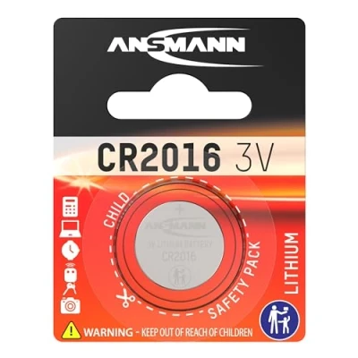 Imagen de Ansmann 5020082 CR 2016 Pilas de botón en blister, batería litio 3V