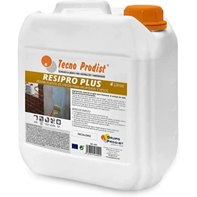 Imagen de RESIPRO PLUS de Tecno Prodist (4 Litros) Resina puente unión, adhesivo al agua, gran adherencia entre hormigones, morteros y yesos viejos con nuevos Ideal para reparación cornisas