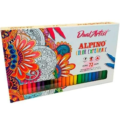 Imagen de Rotulador alpino dual artist doble punta color experience estuche de 72 unidades colores surtidos