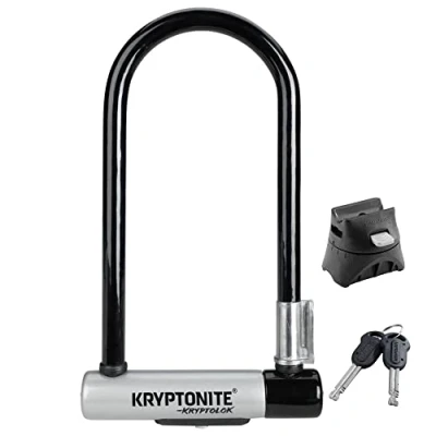 Imagen de (002031/001041) ANTIRROBO U KRYPTONITE KRYPTOLOK Standard w/FLEXFRAME Bracket (102x229) Gris