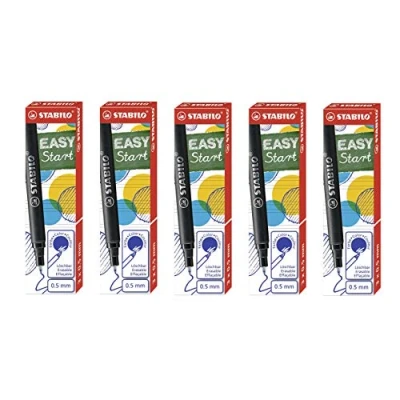 Imagen de STABILO Cartucho para recarga EASYoriginal Refill Medio Tinta azul (borrable) (azul, 15 cartuchos)