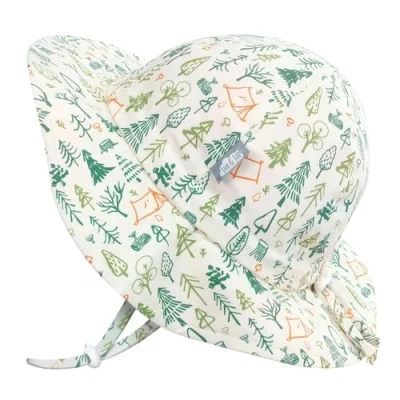 Imagen de Jan &amp; Jul Sombrero de algodón ajustable con protección UPF 50+ para niños, Camp Grove, 6 24 Months