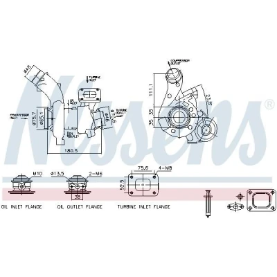 Imagen de NISSENS 93702 Turbocompresor de gases escape neumático FIAT: Ducato III Furgón, Bus, IVECO: DAILY 4