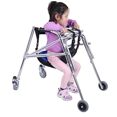 Imagen de summerr Caminador Andador Aluminio, para niños con Andador, 4 Ruedas Asiento Plegable, Plegable y Ajustable en Altura Andar