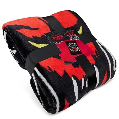 Imagen de Stranger Things Manta Polar, Mantas para Sofá, Accesorios Oficiales, Mantitas Plaid Polar Extra Suave 150x130cm (Rojo)