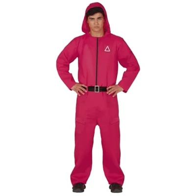 Imagen de FIESTAS GUIRCA Disfraz Gamer Mono Rojo con Capucha Hombre Adulto Talla XL 54 56