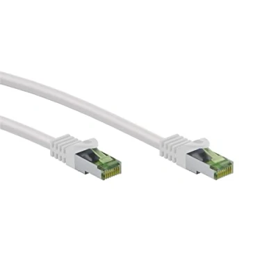 Imagen de goobay 61102 cable de red CAT 8.1, conexión alta velocidad 40 Gbits con blindaje S/FTP PiMF, blanco, 0,25 m