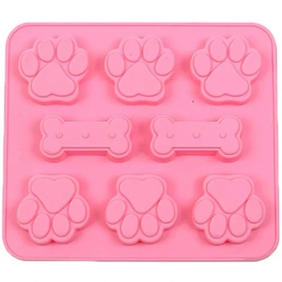 Imagen de Selecto Bake Molde de chocolate silicona con 8 cavidades patas perro y huesos